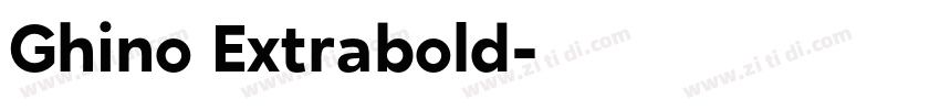 Ghino Extrabold字体转换